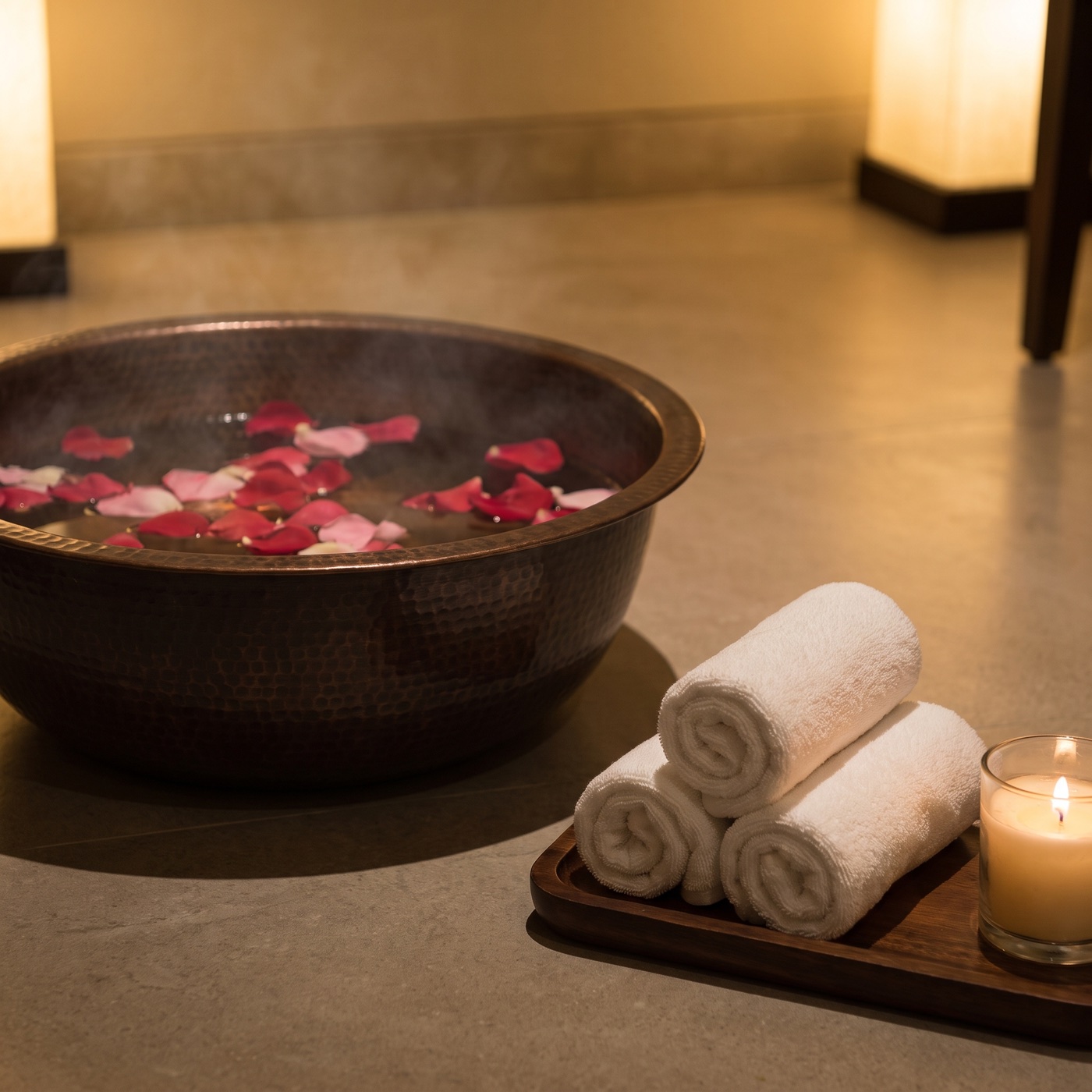 A relaxing treatment in progress