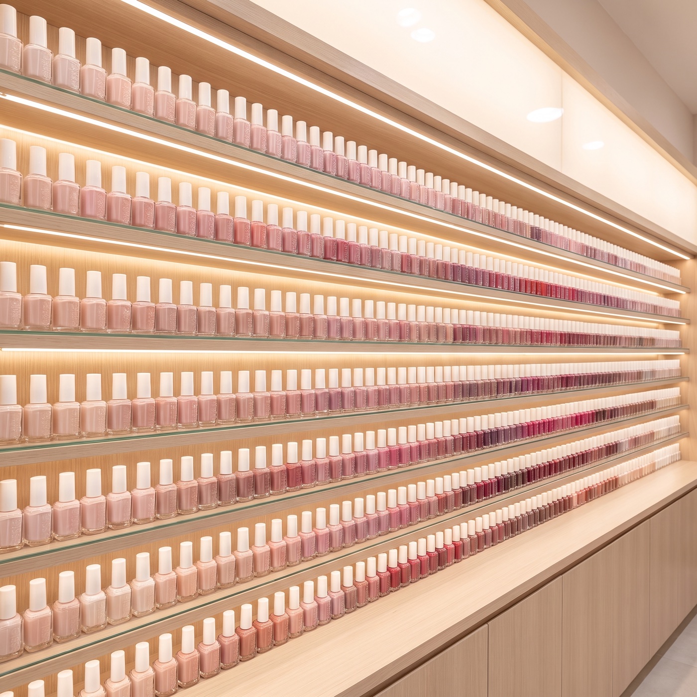 A wall of colours to choose from
